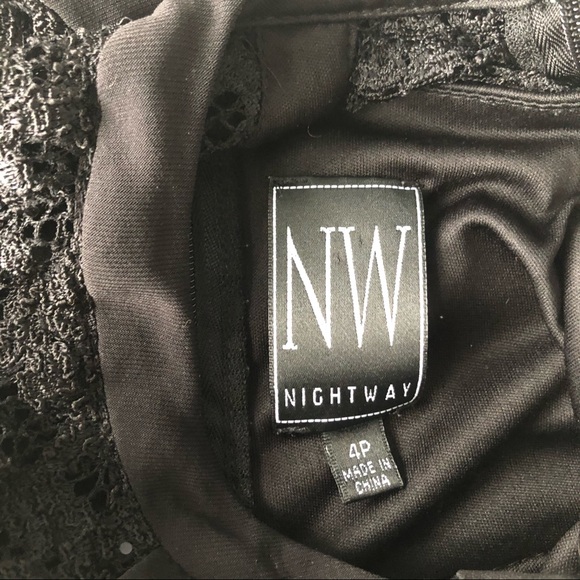 Black long formal evening gown with slit 4P - Picture 8 of 8